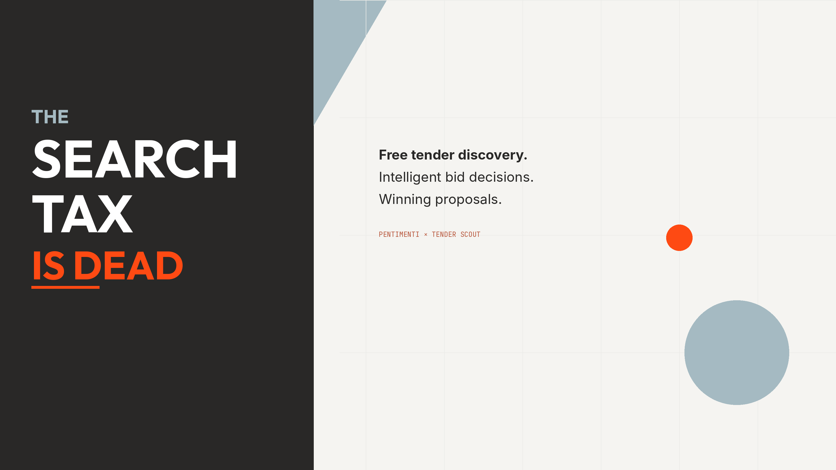The Death of the Search Tax: Why We're Making Tender Discovery Free